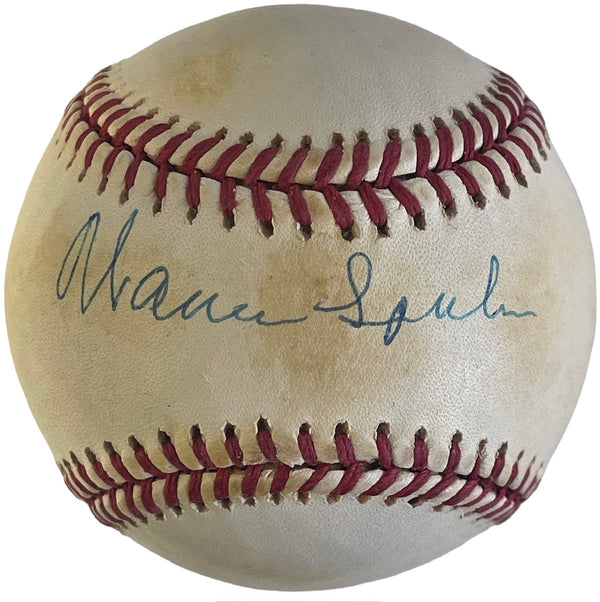 Warren Spahn Autographed Official National League Baseball (JSA)