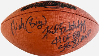 Fred Biletnikoff Deacon Jones Dan Dierdorf Autographed Wilson Football