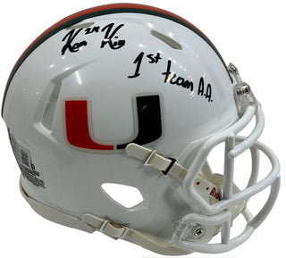 Kam Kinchens Autographed University of Miami Hurricanes Speed Mini Helmet (Beckett)