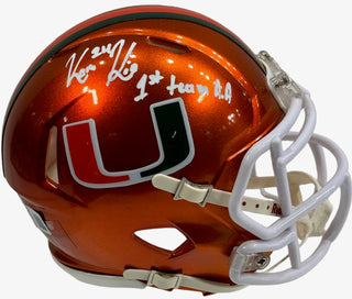 Kam Kinchens Autographed University of Miami Hurricanes Flash Mini Helmet (Beckett)