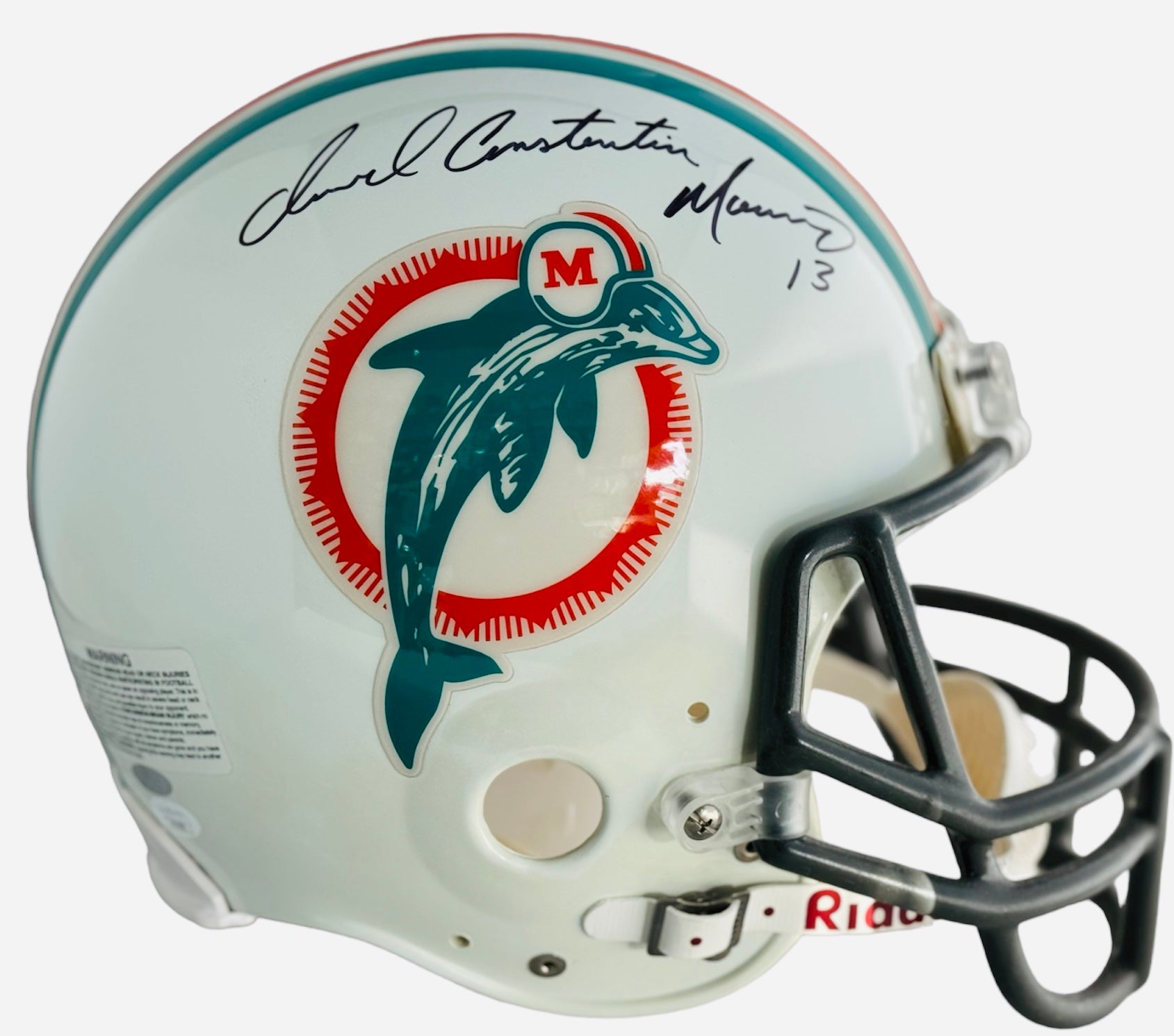 Dan Marino Autographed Miami Dolphins Authentic Riddell Helmet ...