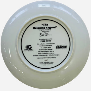 Pete Rose Autographed The Reigning Legend Plate