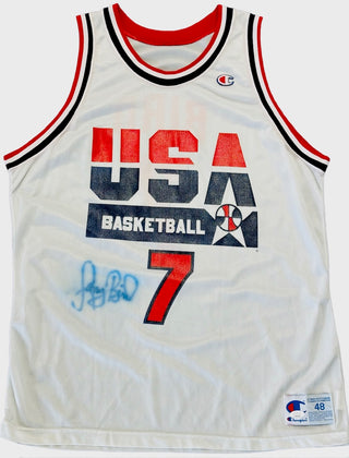 Larry Bird Signed 1992 USA Basketball Dream Team Champion Jersey (JSA)
