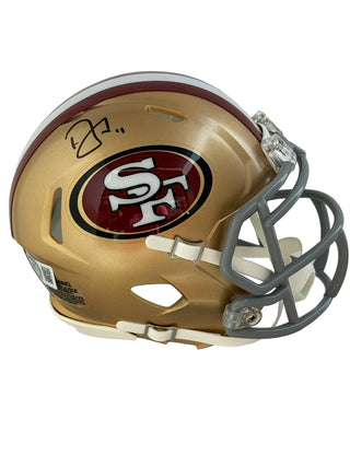 Brandon Aiyuk Autographed San Francisco 49ers Speed Mini Helmet (Beckett Witnessed)