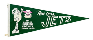 1969 New York Jets Vintage Super Bowl III 12x30 Pennant