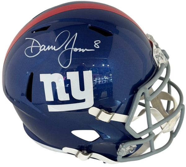 Daniel Jones Autographed Giants Speed Full Size Helmet (Beckett)