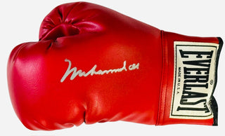Muhammad Ali Autographed Red Everlast Left Hand Boxing Glove (JSA)
