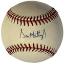 Don Mattingly Autographed Official Major League Baseball (JSA)