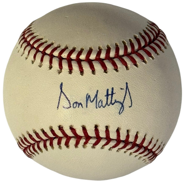 Don Mattingly Autographed Official Major League Baseball (JSA)