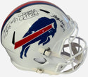 Jim Kelly Thurman Thomas Andre Reed Autographed Buffalo Bills Speed Helmet (JSA)