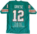Bob Griese Autographed Dolphins Custom Jersey (JSA)