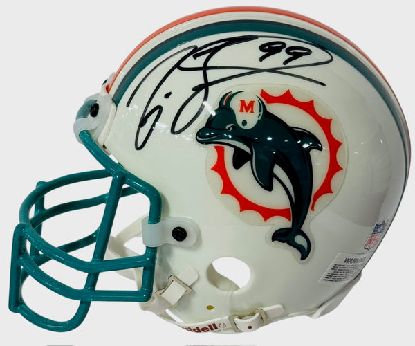 Jason Taylor Autographed Miami Dolphins Riddell Authentic Mini Helmet