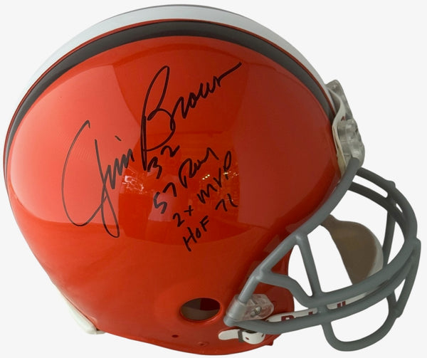 Jim Brown Autographed Cleveland Browns Full Size Authentic Stat Helmet (Creative Sports)