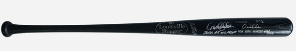 Derek Jeter Autographed Louisville Slugger P72 Black Bat 62/102 (JSA)