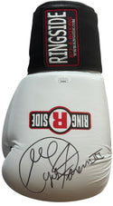 George Foreman III Autographed White Ringside Left Hand Boxing Glove (JSA)