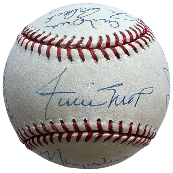 Willie Mays 70th Birthday Attendees Autographed Baseball (JSA)