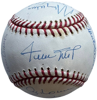 Willie Mays 70th Birthday Attendees Autographed Baseball (JSA)