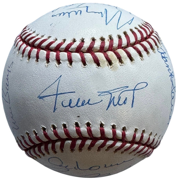 Willie Mays 70th Birthday Attendees Autographed Baseball (JSA)