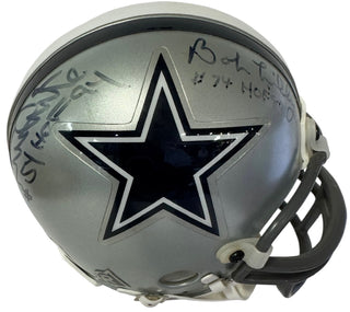 dallas cowboys football helmet signed by bob lilly Legend Autographed Cowboys Mini With The 'HOF 80' Inscription. JSA Certified at Amazon's Sports Collectibles Store This throwback mini helmet has been personally hand Helmets RGO Sports