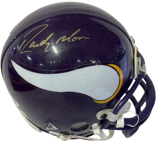 Randy Moss Autographed Vikings Mini Helmet (JSA)