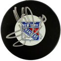 Henrik Lundqvist Autographed Rangers Logo Puck (Steiner)