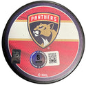 Evan Rodrigues Autographed Reverse Retro Florida Panthers Puck (Beckett)