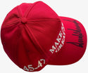 Donald Trump Autographed Red MAGA HAT Full Signature (JSA)