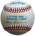 Joe DiMaggio Autographed American League Bobby Brown Baseball (JSA)