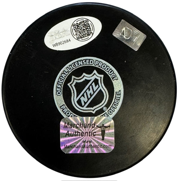 Brad Marchand Autographed Official Panthers Puck (JSA Witness/ Marchand Authentic)