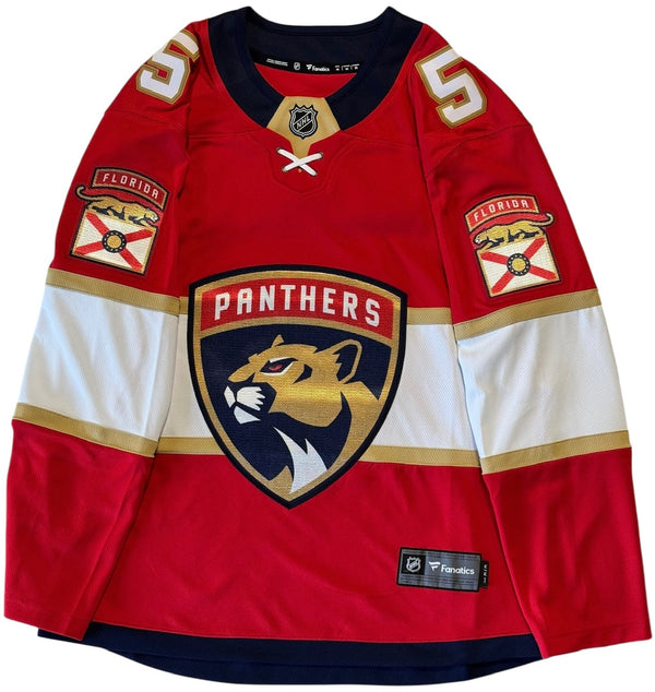 Aaron Ekblad Autographed Panthers Red Breakaway Fanatics Jersey (Beckett Witness)