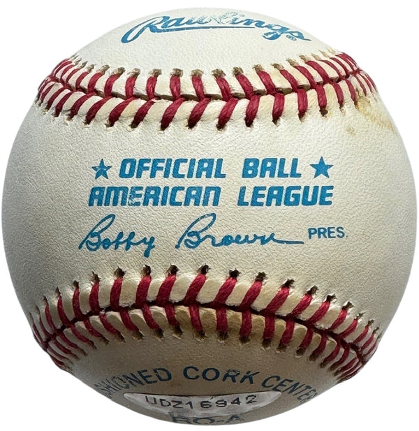 Mickey Mantle No.7 Autographed Official American League Baseball (JSA/UDA)