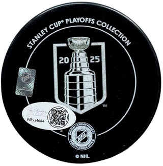 Seth Jones Signed 2025 Stanley Cup Champions Official Puck (JSA Witness)
