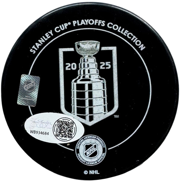 Seth Jones Signed 2025 Stanley Cup Champions Official Puck (JSA Witness)