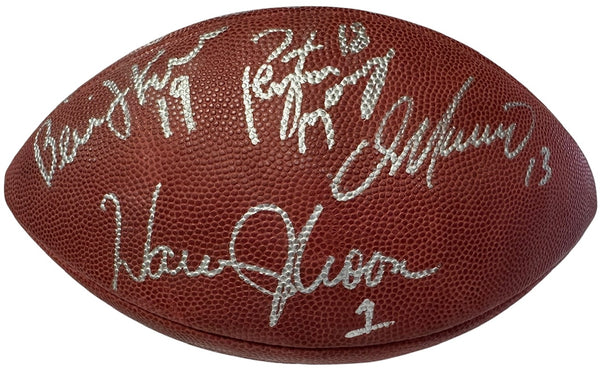 NFL Quarterback Legends Autographed Official Wilson Football (JSA)