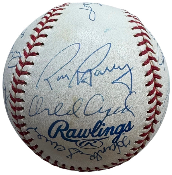 Willie Mays 70th Birthday Attendees Autographed Baseball (JSA)