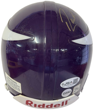 Randy Moss Autographed Vikings Mini Helmet (JSA)