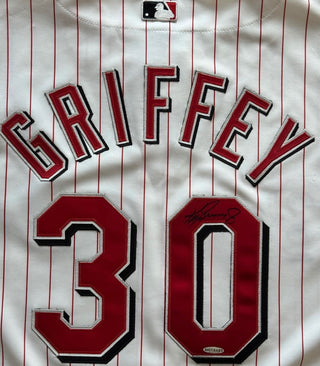 Ken Griffey Jr Autographed Cincinnati Reds Russell Athletic Jersey (UDA)