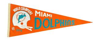 1972 Miami Dolphins Vintage World Champions 12x30 Pennant