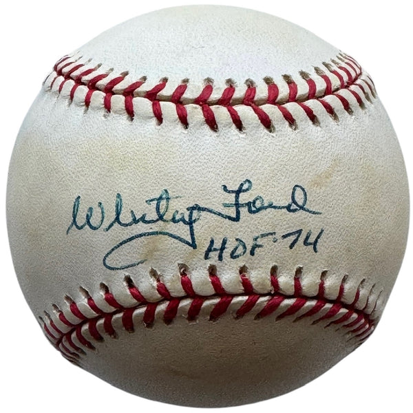 Whitey Ford Autographed Official American League Baseball (JSA)