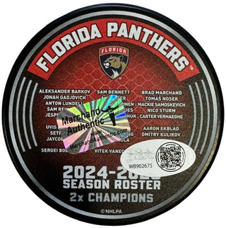 Brad Marchand Signed 2025 Stanley Cup Champions Official Puck (JSA Witness/ Marchand Auth)