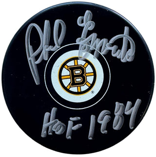 Phil Esposito Autographed Bruins Official Puck (JSA)