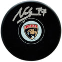 Niko Mikkola Autographed Panthers Logo Puck (JSA)