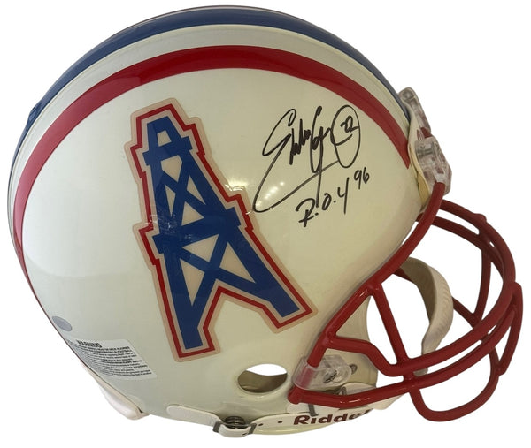 Eddie George Autographed Houston Oilers Full Size Authentic Helmet (Creative Sports)