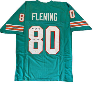 Marv Fleming Autographed Custom Miami Dolphins Jersey (JSA Witness)