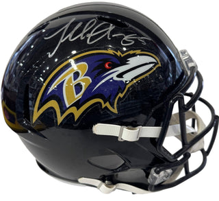 Terrell Suggs Autographed Ravens Full Size Riddell Speed Helmet (Schwartz Sports)