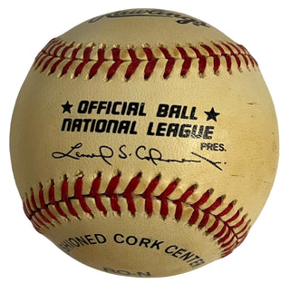 Pete Rose #4256 Go Reds Autographed Official National League Baseball