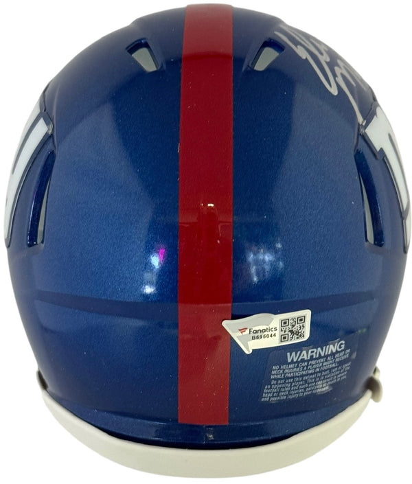 Eli Manning Autographed Giants Speed Mini Helmet (Fanatics)