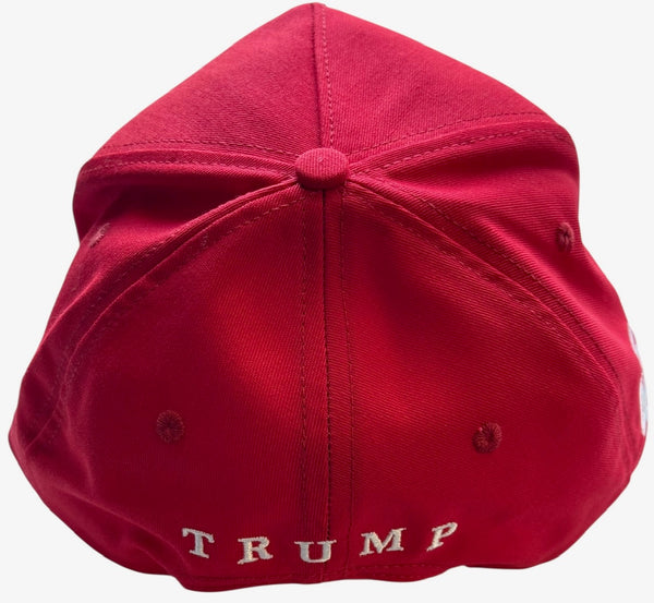 Donald Trump Autographed Red MAGA HAT Full Signature (JSA)