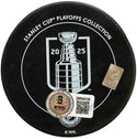 Aaron Ekblad Autographed 2025 Stanley Cup Champions Official Puck (Beckett Witness)
