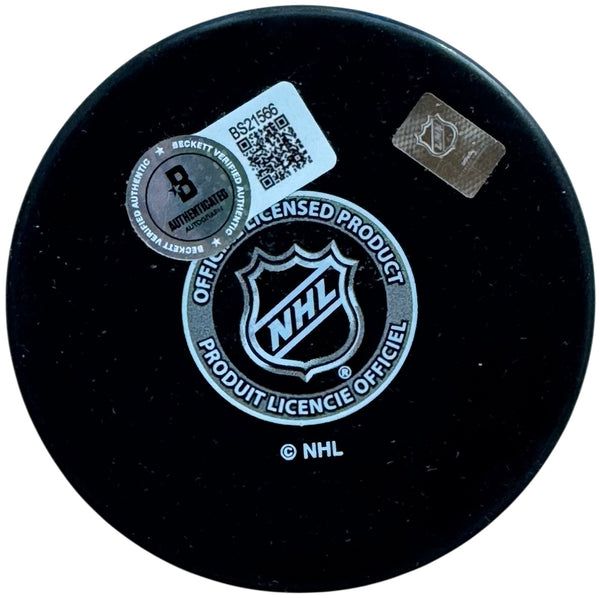Adam Henrique Autographed Edmonton Oilers Logo Puck (Beckett)